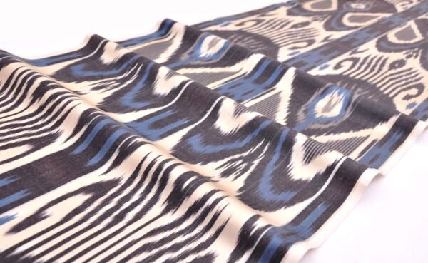 "Kumush" silk ikat fabric