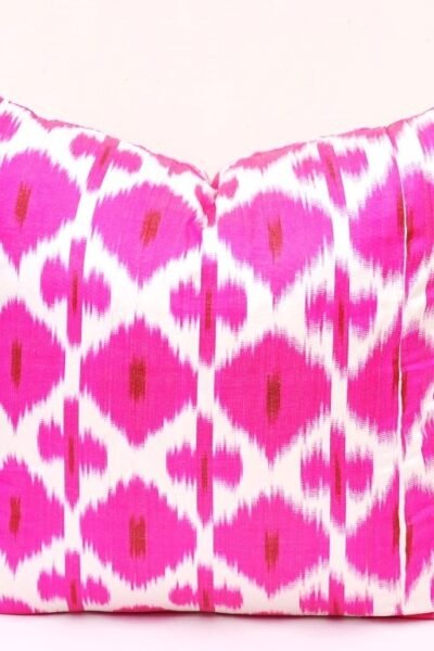 Pink Ikat Pillow Cover