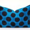 Black Dots Blue Decorative Accent Pillow