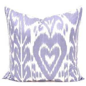 Blue Decorative Ikat Custom Size Pillow