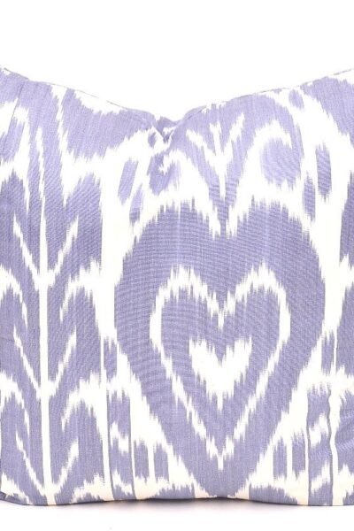 Blue Decorative Ikat Custom Size Pillow