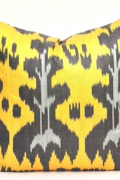 Yellow Ikat Decor Pillow