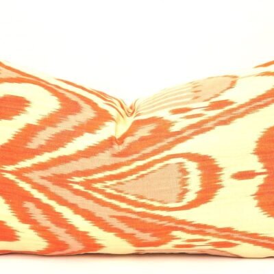 Orange Rectangular Lumbar Pillow Case
