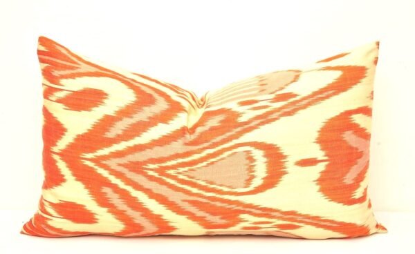 Orange Rectangular Lumbar Pillow Case