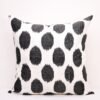 Black Ikat Polka Dot Throw Pillowcase