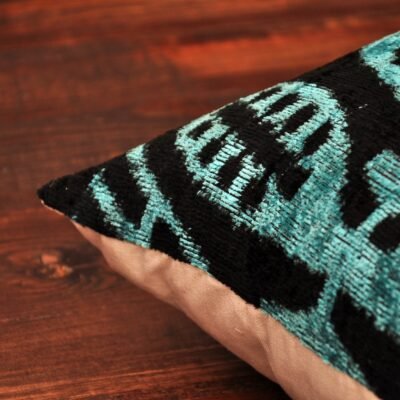 Alternative view of Oriental Motifs Velvet Pillow