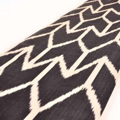 Alternative view of Black Decorative Upholstery Ikat Fabric