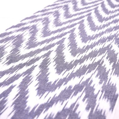 Alternative view of Grape violet Ikat Cotton Textile