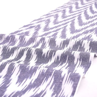 Grape violet Ikat Cotton Textile