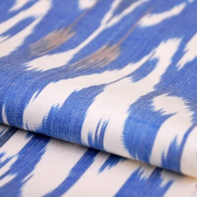 Alternative view of Beautiful Blue upholstery silk fabric
