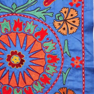 Alternative view of Pure Silk Blue Suzani Embroidery Cover