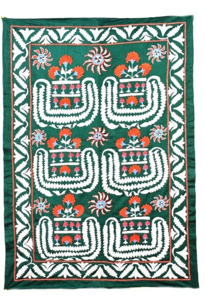 Samarkand Green Suzani Embroidery