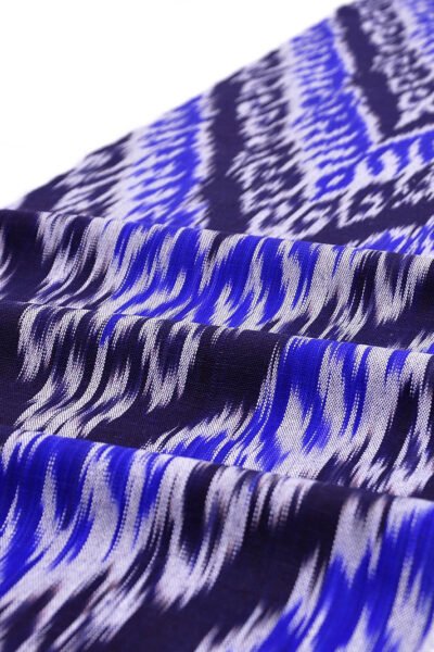 Classic Blue Adras Fabric Ikat