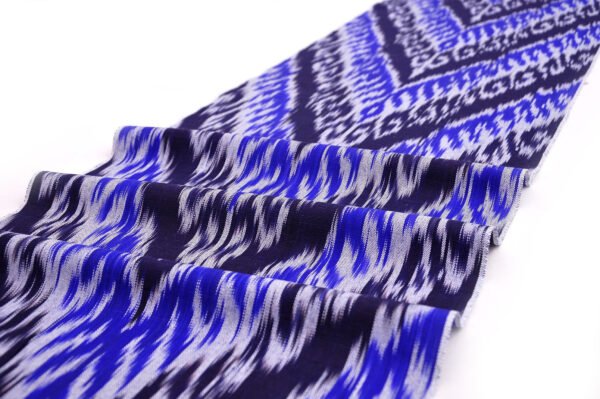 Classic Blue Adras Fabric Ikat