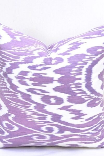 Violet White Decorative Pillow