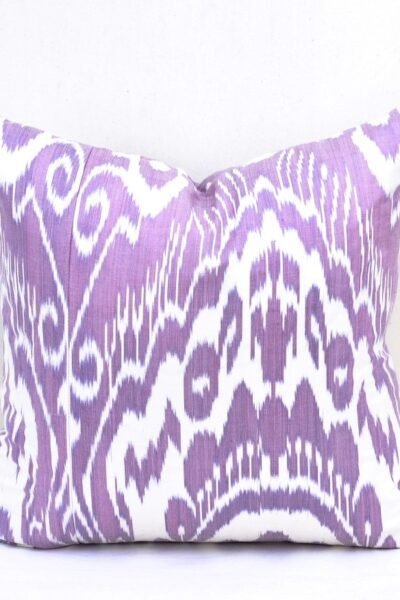 Violet Accent Ikat Pillow