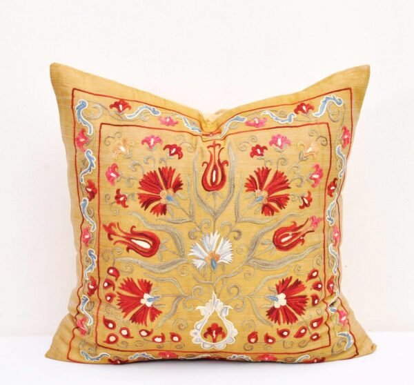 Handmade Embroidery Home Decor Pillow