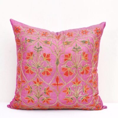 Magenta Suzani Embroidery Pillow