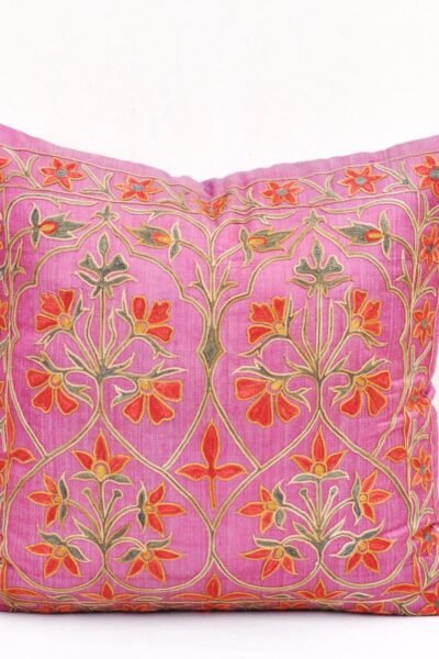 Magenta Suzani Embroidery Pillow