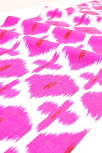 Pink Silk Ikat Fabric