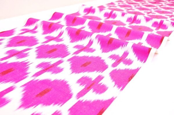 Pink Silk Ikat Fabric