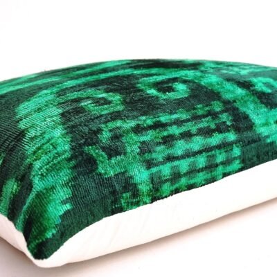 Alternative view of Overdyed Green Velvet Cushion