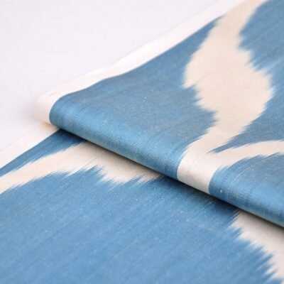 Alternative view of Ikat Blue Diamonds Design Fabric