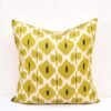 Yellow Green Ikat Cushion