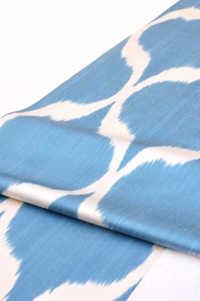 Ikat Blue Diamonds Design Fabric