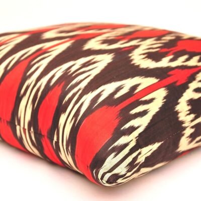 Alternative view of Red Throw Ikat Pillow Cover