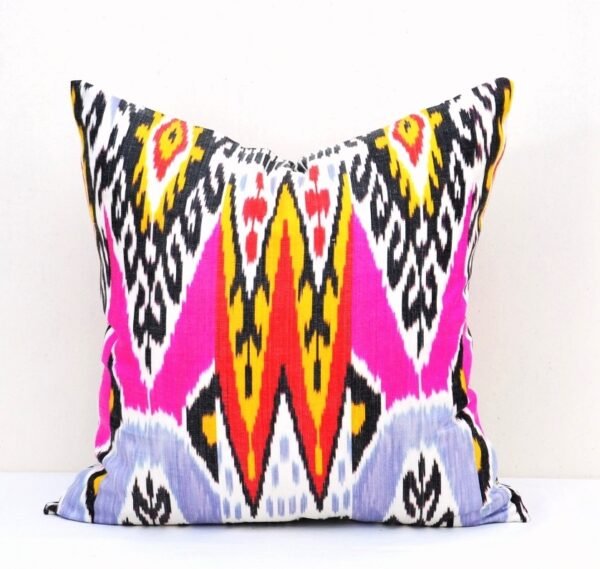 Ikat Pillow Cover Trigons Multicolour