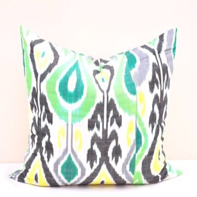 Unique Ikat Fabric Throw Pillow Cover