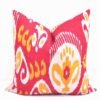 Red Ikat Throw Cushions