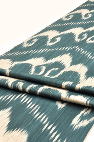 Green Designer Ikat Fabric