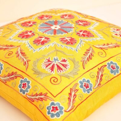 Alternative view of Yellow Suzani Throw Toss Pillow