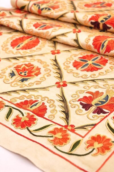 Asian traditional embroidery art Suzani