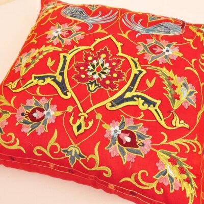 Alternative view of Hand Embroidered Soumak Pillow