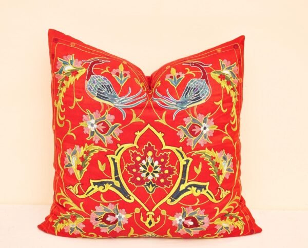 Hand Embroidered Soumak Pillow