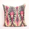 Adras Ikat Pillow Black Pink