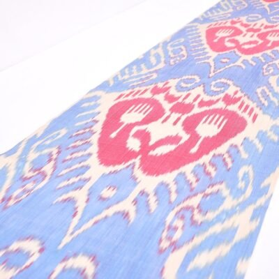 Alternative view of Paisley Design Blue Red Decorator Fabric
