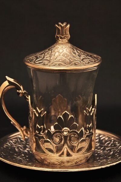 Oriental Turkish Brass Tea or Coffee Cup