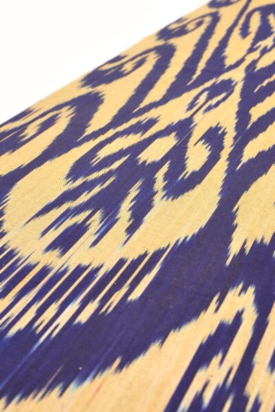 Ikat Upholstery Dark Blue Fabric