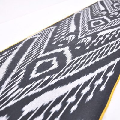 Alternative view of Black Ikat Upholstery Fabric Throw