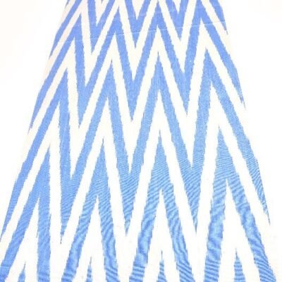 Alternative view of Blue Zigzag Ikat Fabric by the yard
