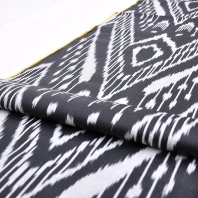 Black Ikat Upholstery Fabric Throw