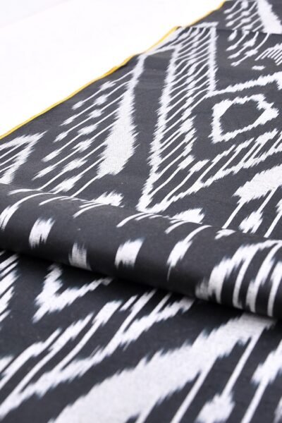 Black Ikat Upholstery Fabric Throw