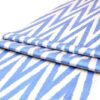 Blue Zigzag Ikat Fabric by the yard
