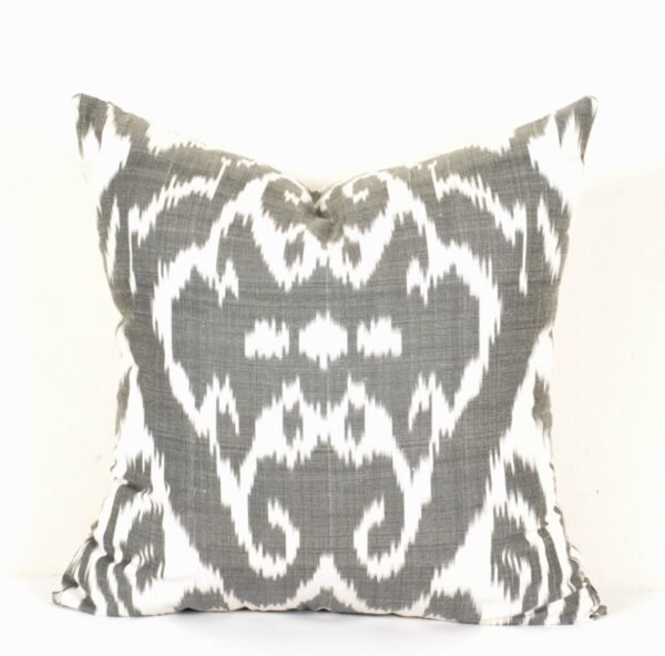 Ikat Pillow Cover Black and White