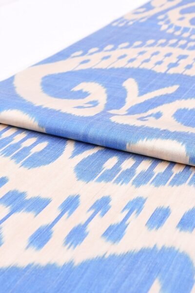 Uzbek handwoven silk ikat fabric by the yard