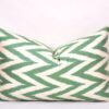 Green Chevron Accent Sofa Pillow